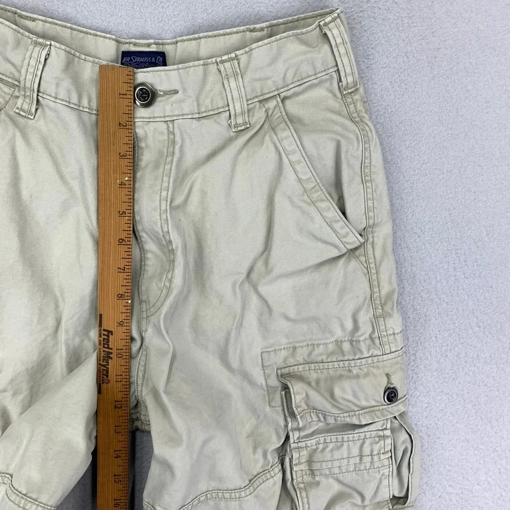 Vintage Levi's Cargo Shorts‎ Mens 30 Khaki Baggy Y2K Skater Grunge Heavy Thick